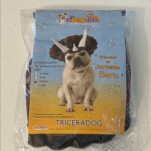 Triceradog dinosaur hat for dog NEW headpiece with horns costume